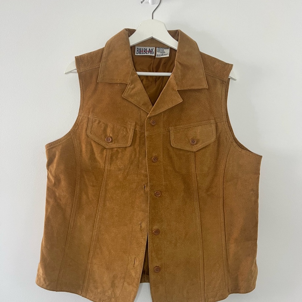 Bill Blass Tan Suede Vest